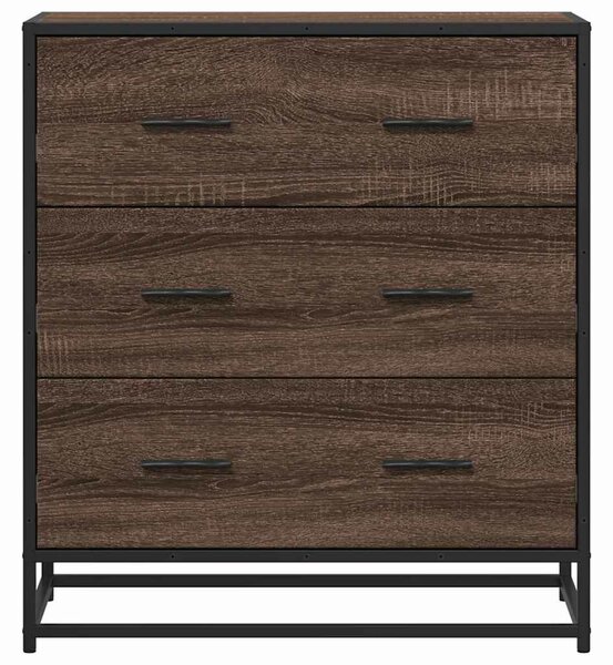 VidaXL barna tölgy színű szerelt fa tálalószekrény 68 x 35 x 76 cm