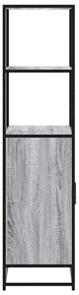 VidaXL Highboard szürke sonoma 68x35x139 cm gépelt fa és fém
