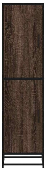 VidaXL Magastábla barna tölgy 35,5x35x139 cm műanyag fa és fém