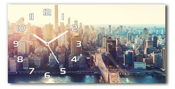 Négyszögletes üvegóra vízszintesen New york-i járat madár
