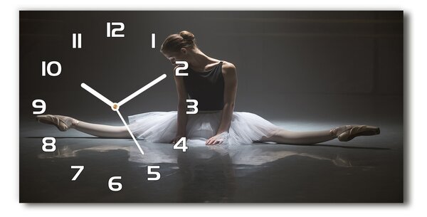 Négyszögletes üvegóra vízszintesen Balerina