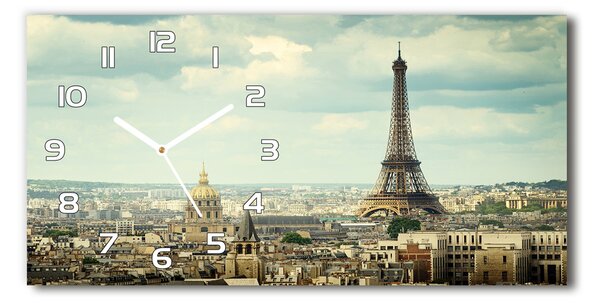 Négyszögletes üvegóra vízszintesen Párizsi eiffel-torony
