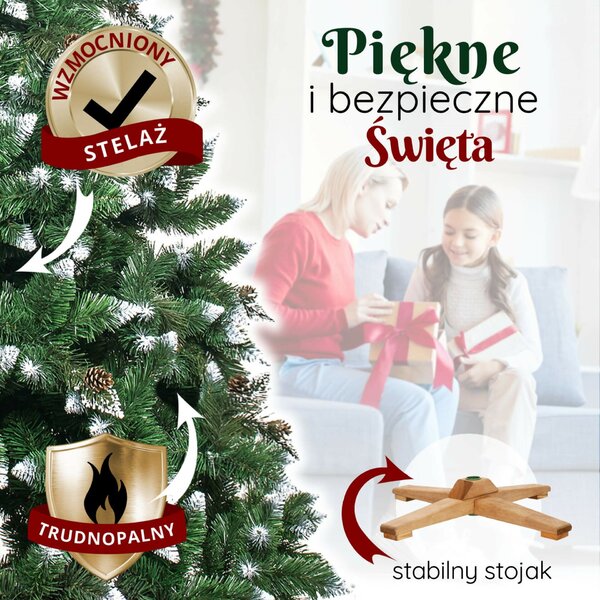Springos gyémánt műfenyő 240cm