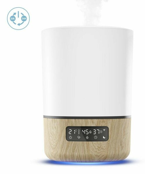 Chicco Párásító WiFi kapcsolattal 24 órás működés, Illóolaj diffúzor, Modern minimál dizájn (MC3106101000)