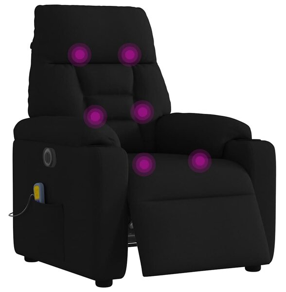VidaXL fekete szövet elektromos dönthető masszázsfotel