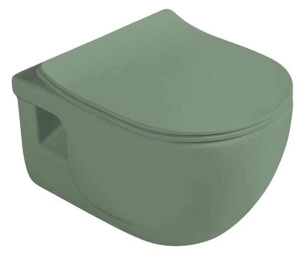 Sapho Sapho, BRILLA WC-ülőke, SLIM, lágyan záródó, zöld matt, 100787-128