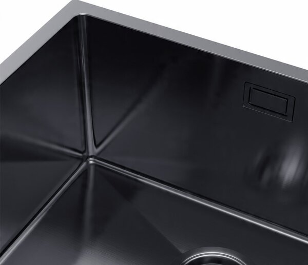 Erga HD, 1 rekeszes acél mosogató 490x440x210 mm, grafit, ERG-MLS-HD4944B