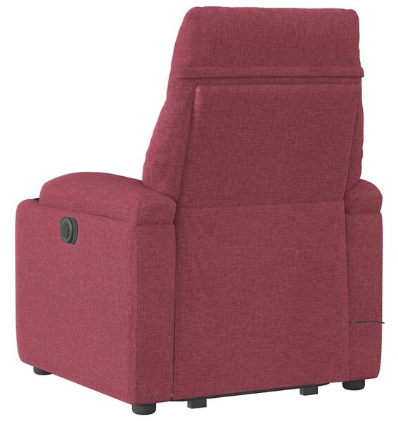 VidaXL bordó szövet dönthető masszázs- és állófotel