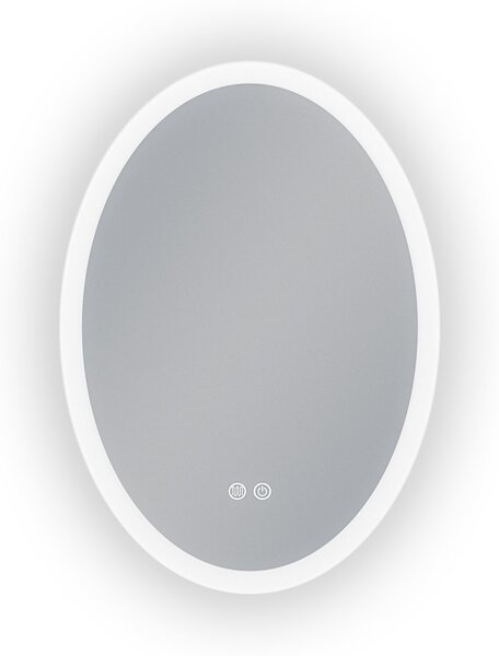 Erga Paola, ovális LED tükör 50x70cm, 1725 lm, 3 fényszín, első és hátsó világítás, ERG-V01-302-5070-00