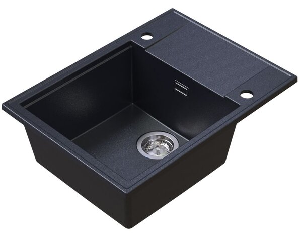 SINK Quality Quality Sink55 gránit mosogató, 620x460x215 mm, fekete pettyes, SKQ-SINK.B.1KKO