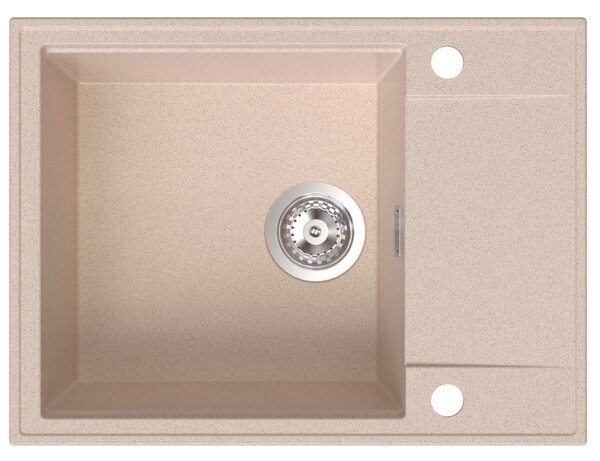 Sink Quality Sink55, gránit konyhai mosogató 620x460x215 mm, bézs, SKQ-SINK.P.1KKO