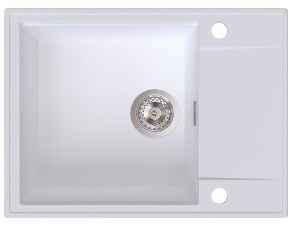 SINK Quality Quality Sink55 gránit mosogató, 620x460x215 mm, fehér, SKQ-SINK.W.1KKO