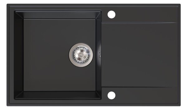 SINK Quality Quality Sink55 mosogató, gránit konyhai mosogató 780x460x215 mm, fekete, SKQ-SINK.C.1KDOL