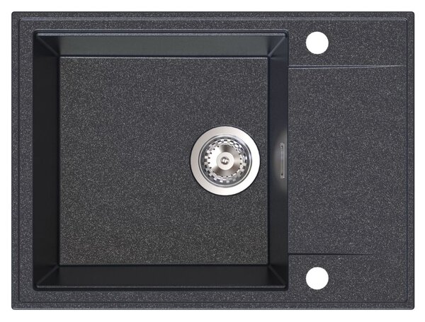 SINK Quality Quality Sink55 gránit mosogató, 620x460x215 mm, fekete pettyes, SKQ-SINK.B.1KKO