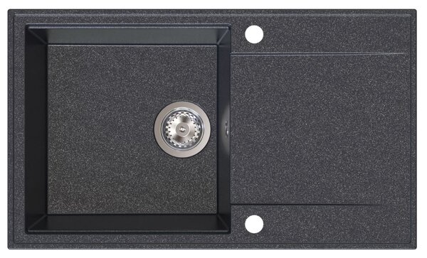 SINK Quality Quality Sink55 gránit mosogató, 780x460x215 mm, fekete pettyes, SKQ-SINK.B.1KDOL