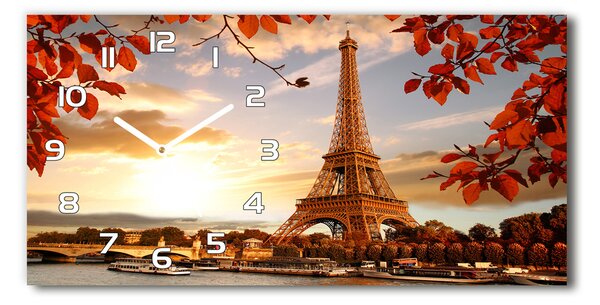 Négyszögletes üvegóra vízszintesen Párizsi eiffel-torony