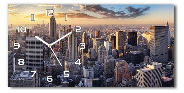 Négyszögletes üvegóra vízszintesen New york-i járat madár