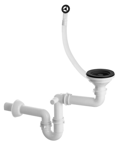 SINK Quality Quality Sink55 gránit mosogató, 780x460x215 mm + grafit szifon, bézs, SKQ-SINK.P.1KDOL.XB