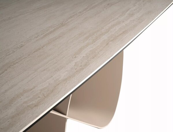 Infinity Ceramic Bővíthető Étkezőasztal Travertine Kerámia Bézs Matt Kasmír