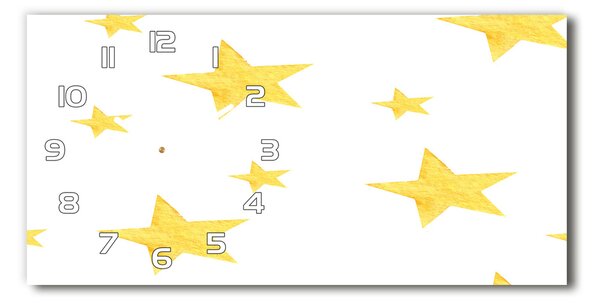 Négyszögletes üvegóra vízszintesen Sárga csillag