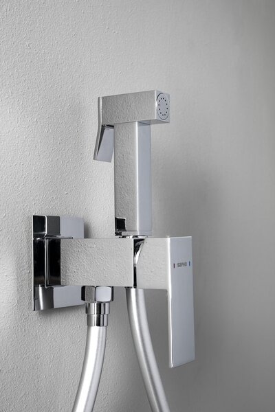 Sapho Sapho, CUBEMIX rejtett bidé csaptelep Stop spray-vel, négyzet, króm, CM040