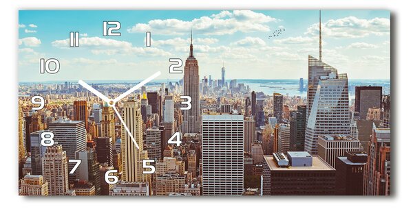 Négyszögletes üvegóra vízszintesen New york-i járat madár