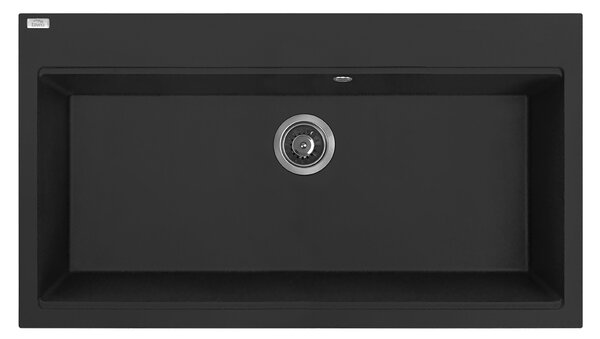Laveo Tau, 1 rekeszes gránit mosogató 900x500x215 mm, fekete, LAV-SBT_B109