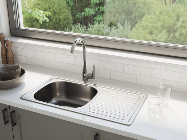 Kuchinox Trafis, 1 rekeszes rozsdamentes mosogató 750x400x150 mm, acél, LAV-SKN_011T