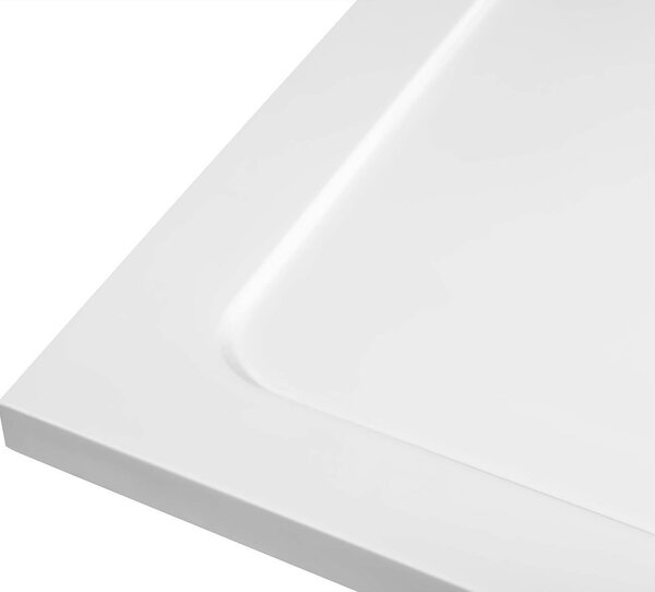 Aqualine Aqualine, TECMI zuhanytálca öntött márványból, téglalap alakú 80x70cm, fehér, PQ8070