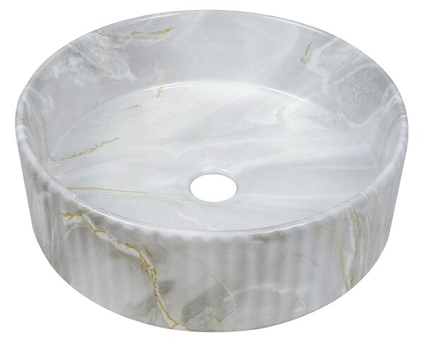Invena Glamour Trend, pultra szerelhető mosdó 360x360x120 mm, kőutánzat, INV-CE-63-703-C