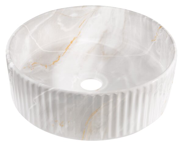 Invena Glamour Trend, pultra szerelhető mosdó 360x360x120 mm, kőutánzat, INV-CE-63-703-C