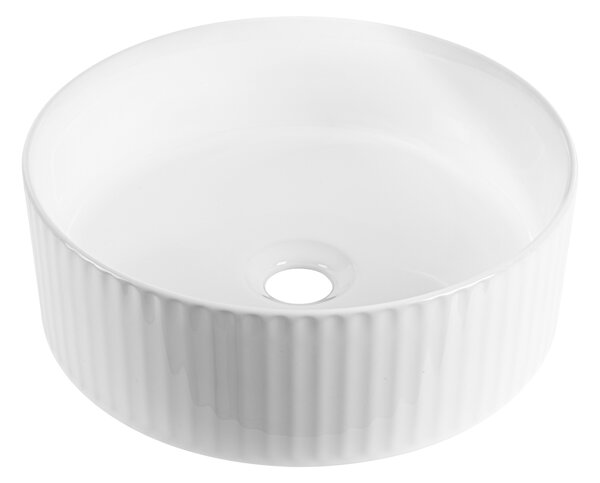 Invena Invena, kerek kerámia mosdó 360x360x120 mm, fényes fehér, INV-CE-63-001-C