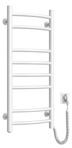 Aqualine Aqualine, SUPE elektromos törölközőszárító, 360x800mm, 107W, fehér, SU140