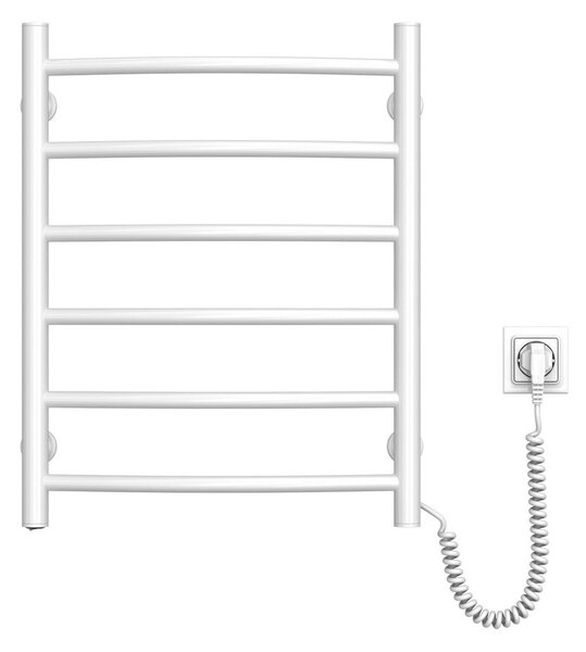 Aqualine Aqualine, SUPE elektromos törölközőtartó, 480x600mm, 148W, fehér, SU148