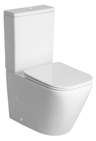 Sapho Sapho, IMALA kombinált WC-csésze, Vortex perem nélküli, 61x35,5cm, alsó/hátsó lefolyó, fehér, PC107-111