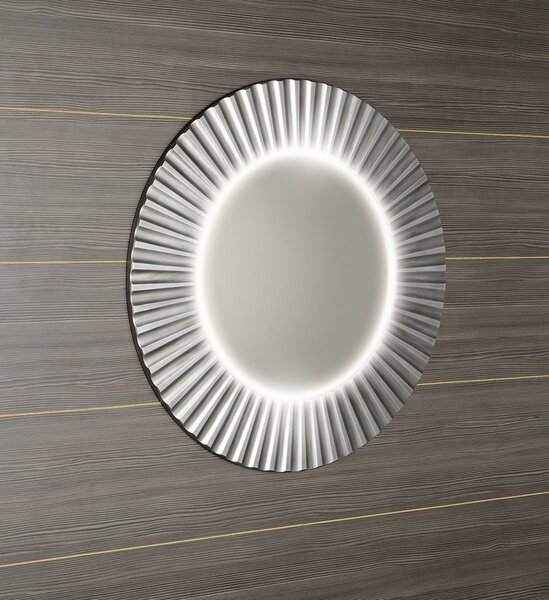 Sapho Sapho, PRIDE kerek tükör LED világítással a keretben, átmérő 90cm, ezüst, PD952
