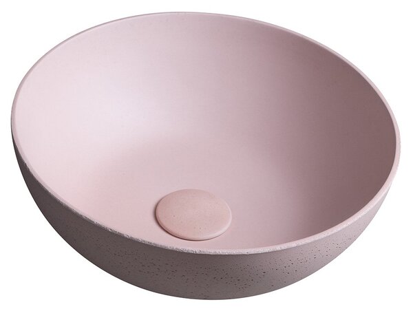 Sapho Sapho, FORMIGO beton pultra szerelhető mosdó, átmérő 39cm, matt rózsaszín, FG321