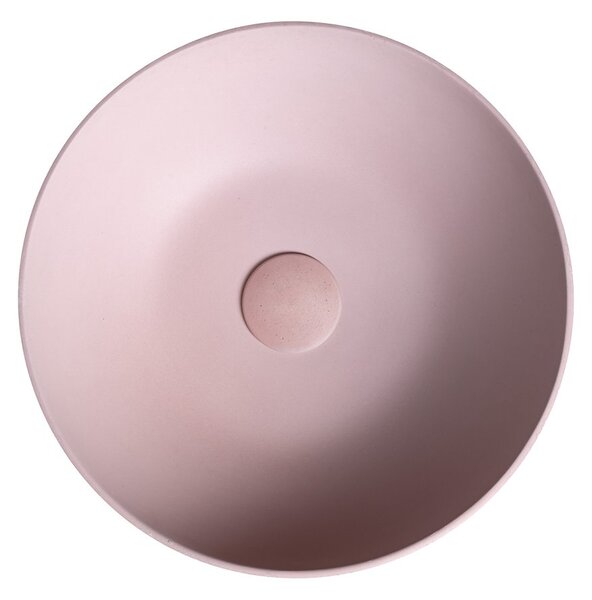 Sapho Sapho, FORMIGO beton pultra szerelhető mosdó, átmérő 39cm, matt rózsaszín, FG321