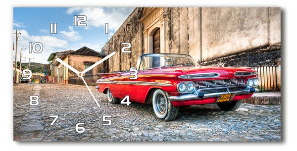 Négyszögletes üvegóra vízszintesen Piros chevrolet