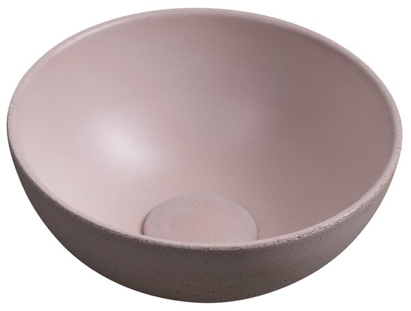 Sapho Sapho, MINOR beton pultra szerelhető mosdó, 26 cm átmérőjű, matt rózsaszín, MR26021