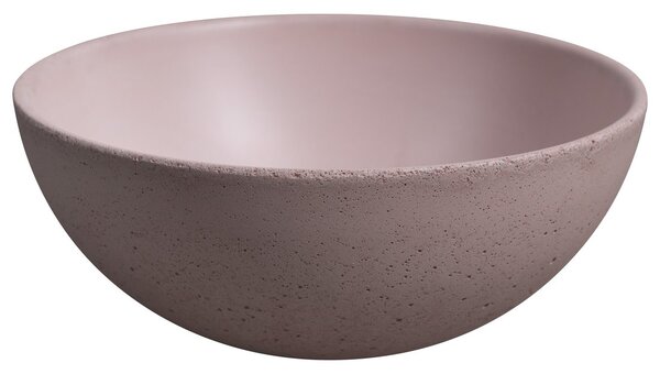 Sapho Sapho, MINOR beton pultra szerelhető mosdó, 26 cm átmérőjű, matt rózsaszín, MR26021