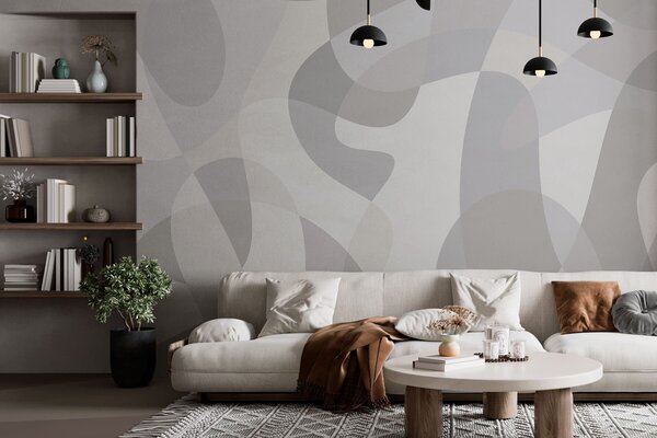 Fotótapéta Szürke és fehér háttér, Designer fali fotótapéta, Népszerű fotótapéta, w02932 - Tapeko.hu