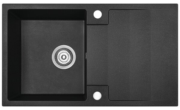 Kuchinox Rab, 1 rekeszes gránit mosogató 760x440x160 mm, fekete pettyes, LAV-SBF_711Y