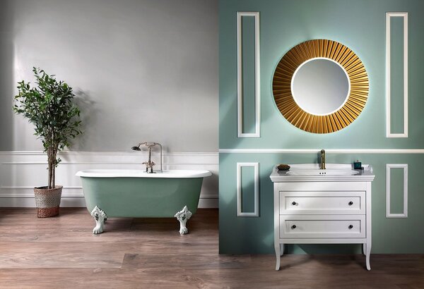 Sapho Sapho, PRIDE STRIP kerek tükör LED világítással a keretben, átmérő 75cm, bronz, PD754