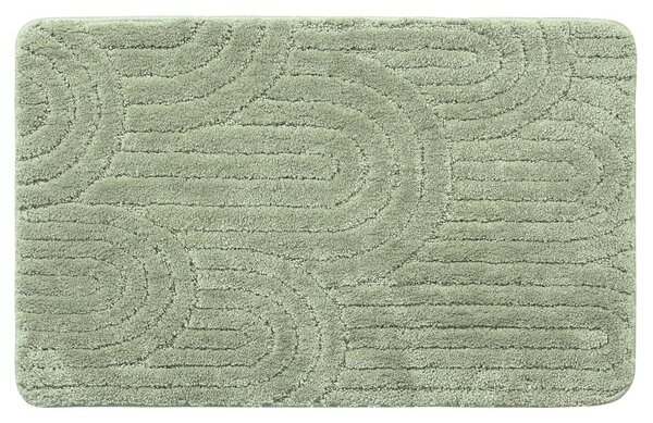 Aqualine Aqualine, RIST fürdőszobaszőnyeg, 50x80cm, 100% poliészter, csúszásgátló, zöld, NI8594