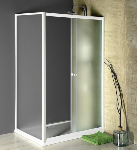 Aqualine Aqualine, AMADEO téglalap alakú zuhanyparaván 1100x800mm L/P változat, Téglaüveg, BTS110BTP80