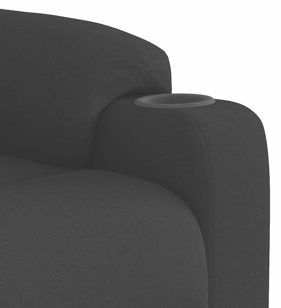 VidaXL fekete szövet dönthető masszázsfotel