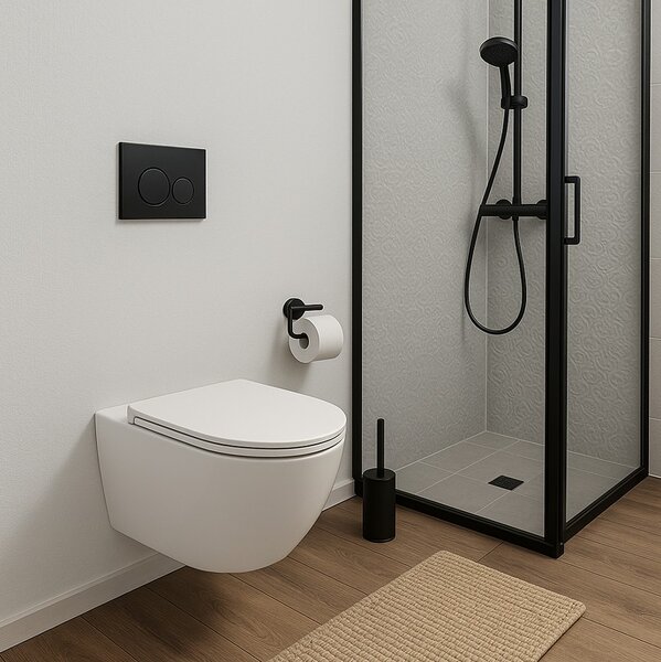 Erga Lily+, fali WC-csésze 490x370x365mm, Tornado 2 perem nélküli + lágyan záródó WC-ülőke, fehér, ERG-V03-LILY-TO2-WH