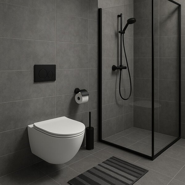 Erga Lily+, fali WC-csésze 490x370x365mm, Tornado 2 perem nélküli + lágyan záródó WC-ülőke, fehér, ERG-V03-LILY-TO2-WH