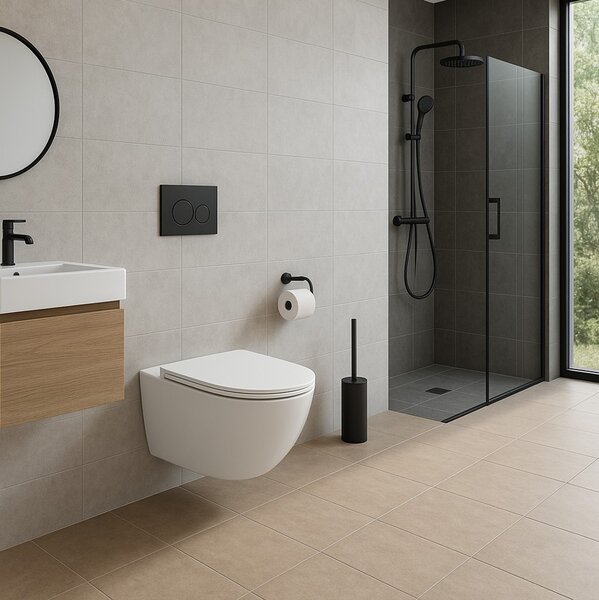 Erga Lily+, fali WC-csésze 490x370x365mm, Tornado 2 perem nélküli + lágyan záródó WC-ülőke, fehér, ERG-V03-LILY-TO2-WH